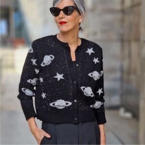 NWT Zara Space Long Sleeve Sweater Size Small